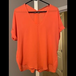 Bright Coral Blouse